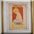 A16. Starlight Savon lithographic poster. Frame: 22" x 18.5" 